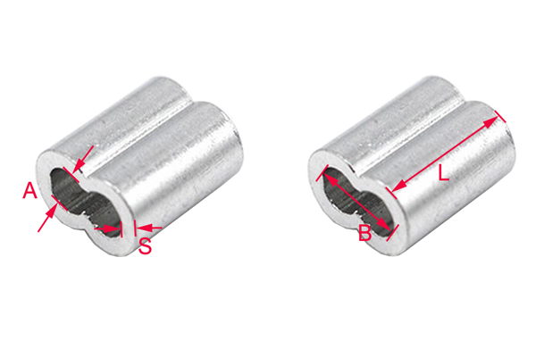 8 Shape Aluminum Oval Sleeve For Steel Wire Rope