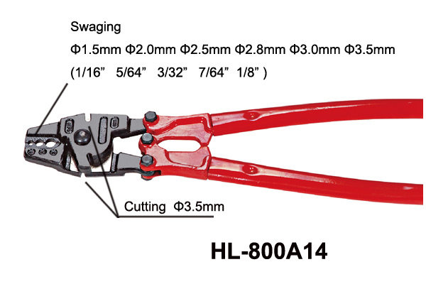 Max Φ3.5mm Swaging Crimping Tools HL-800A14"
