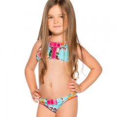 Litter Kids Elsa Girls Swimwear Bikini Kids Swimsuit For Girls Shoulder Bathing