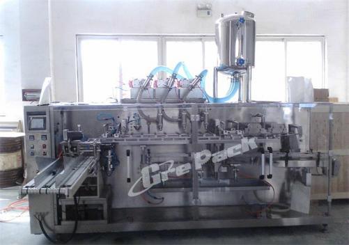 Automatic detergent liquid pouch packing line