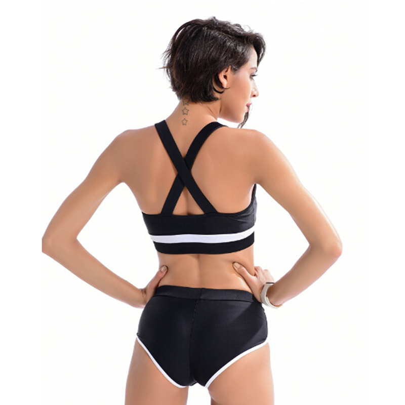 ladies' swimwear sportswear style cross back line OEM