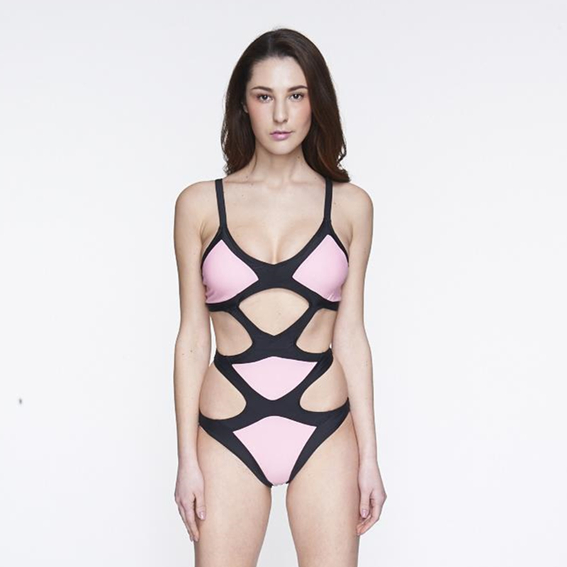 Ladies' one-piece swimsuit new design OEM multi-color