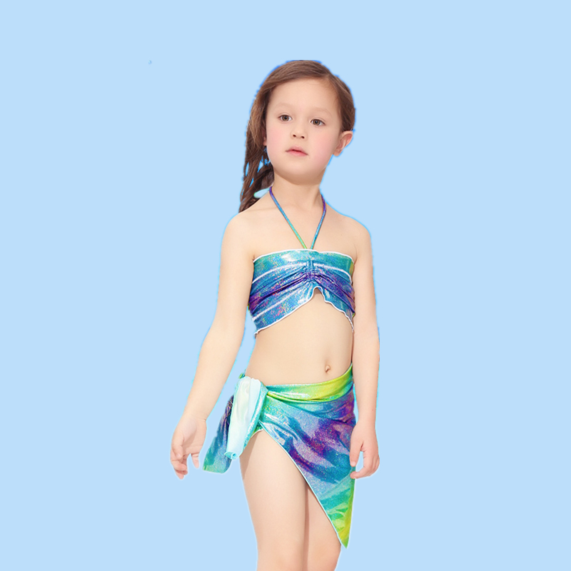 Kids shinning swimwear Girls OEM seperated swimwear
