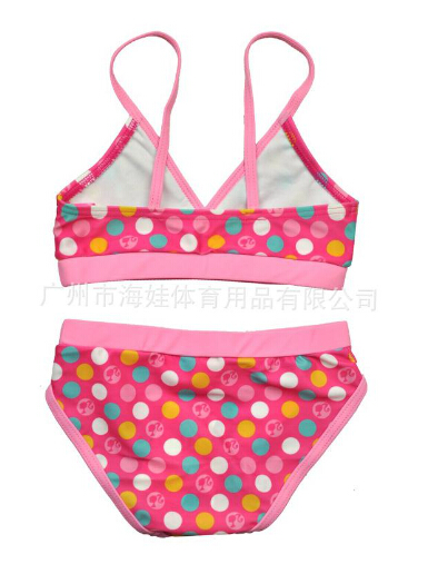 Girls' lovely bikini set OEM printing swimwear set