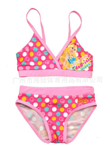 Girls' lovely bikini set OEM printing swimwear set