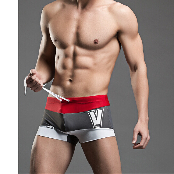 Men swimming trunk OEM swimwear multi-color with cord