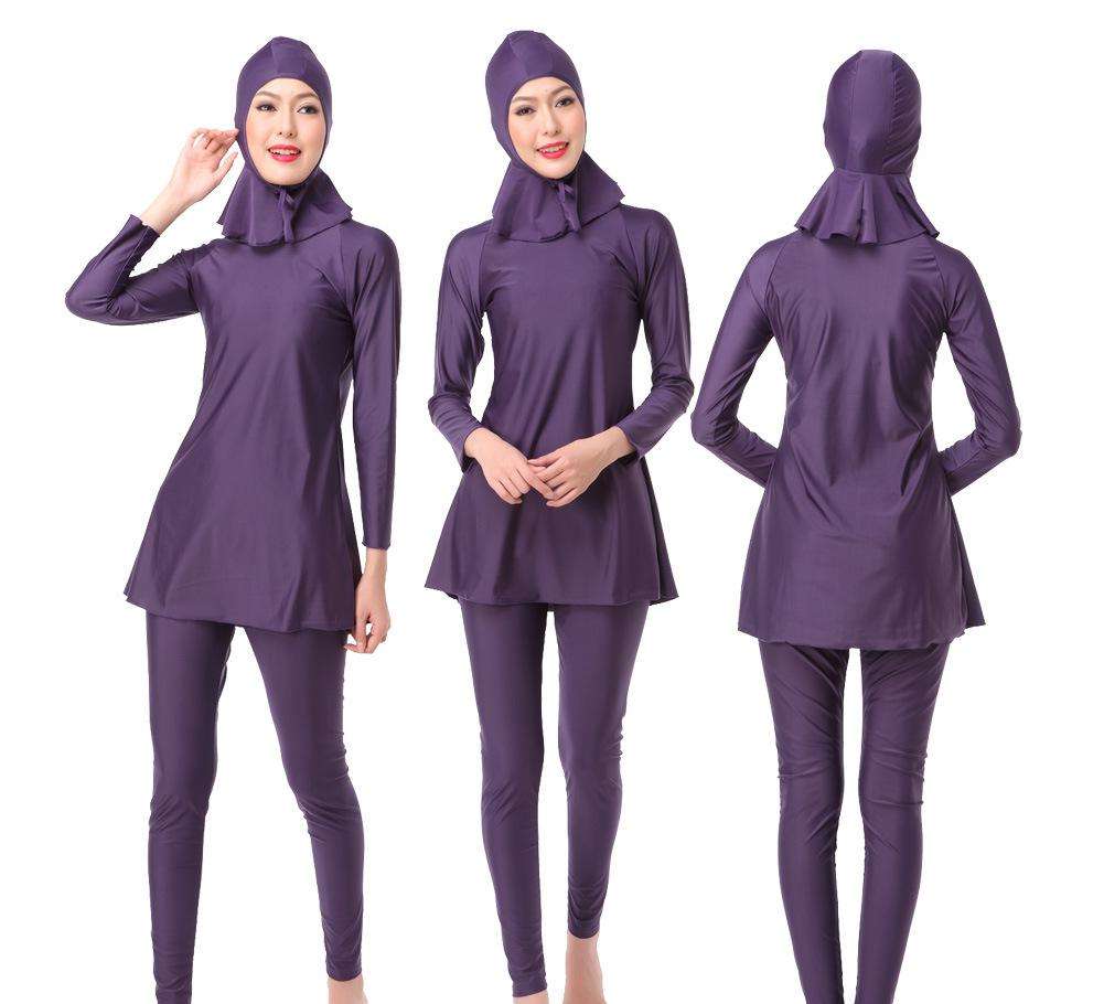 Muslim swimwear ladies swimsuit with headgear