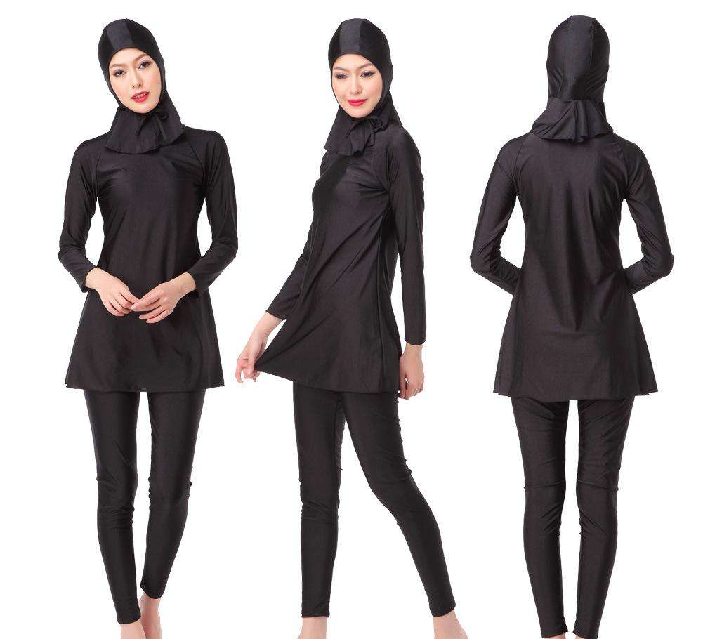 Muslim swimwear ladies swimsuit with headgear