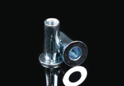 Flat Head Slotted Body Blind Rivet Nuts