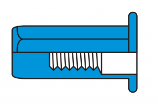 Flat Head Full Hex Body Close End Blind Rivet Nuts